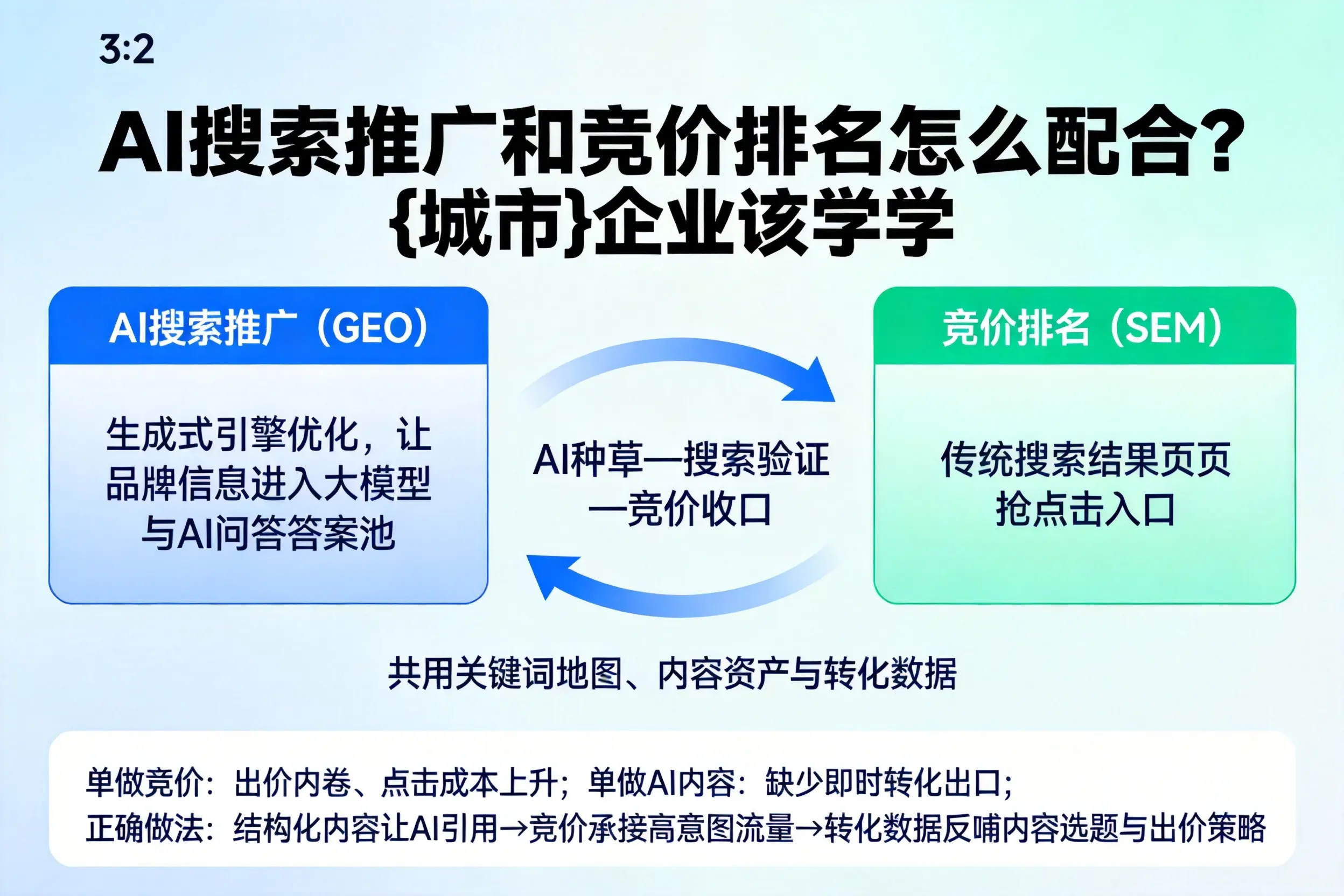 AI搜索推广和竞价排名怎么配合？黔西南企业该学学