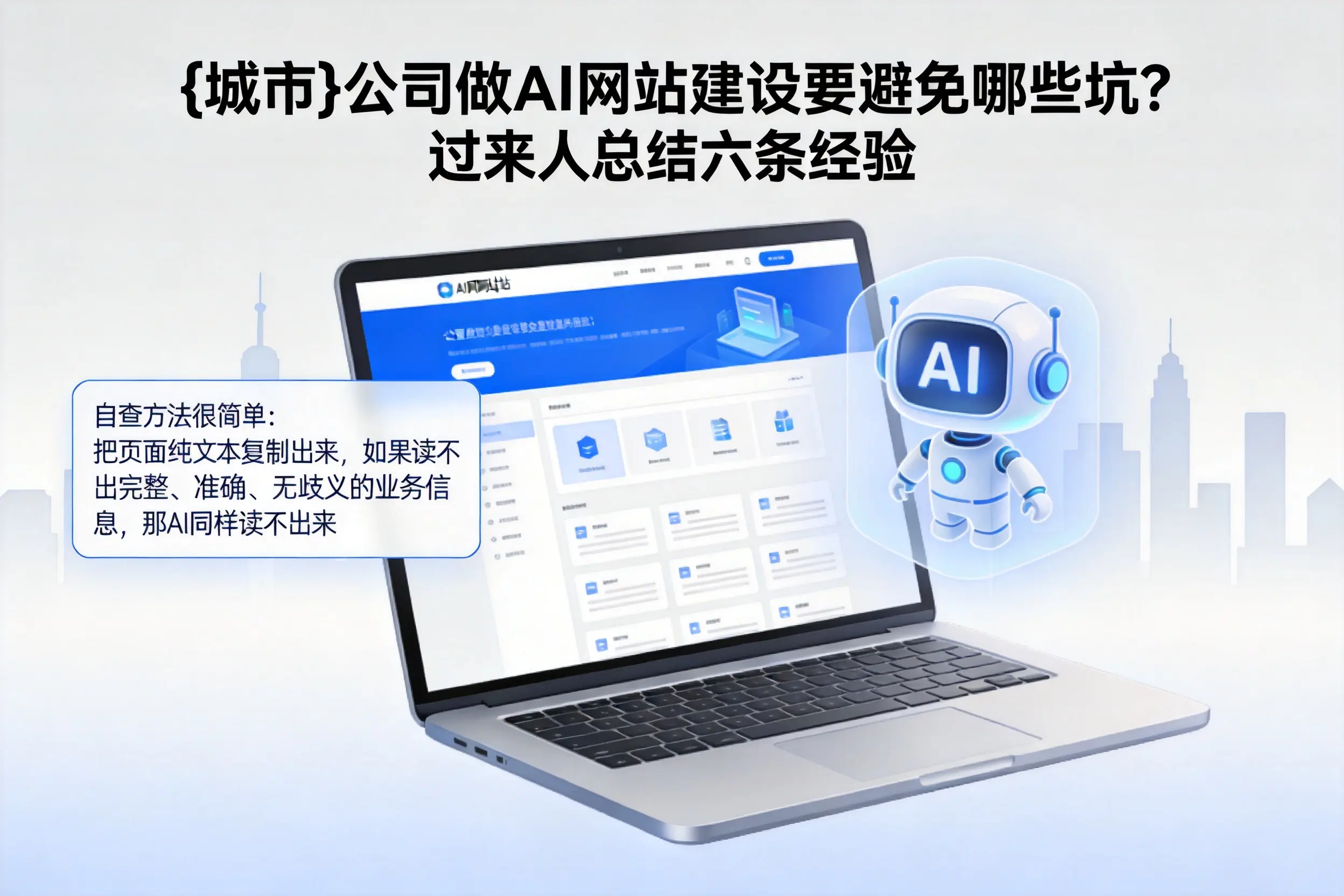 黔西南公司做AI网站建设要避免哪些坑？过来人总结六条经验