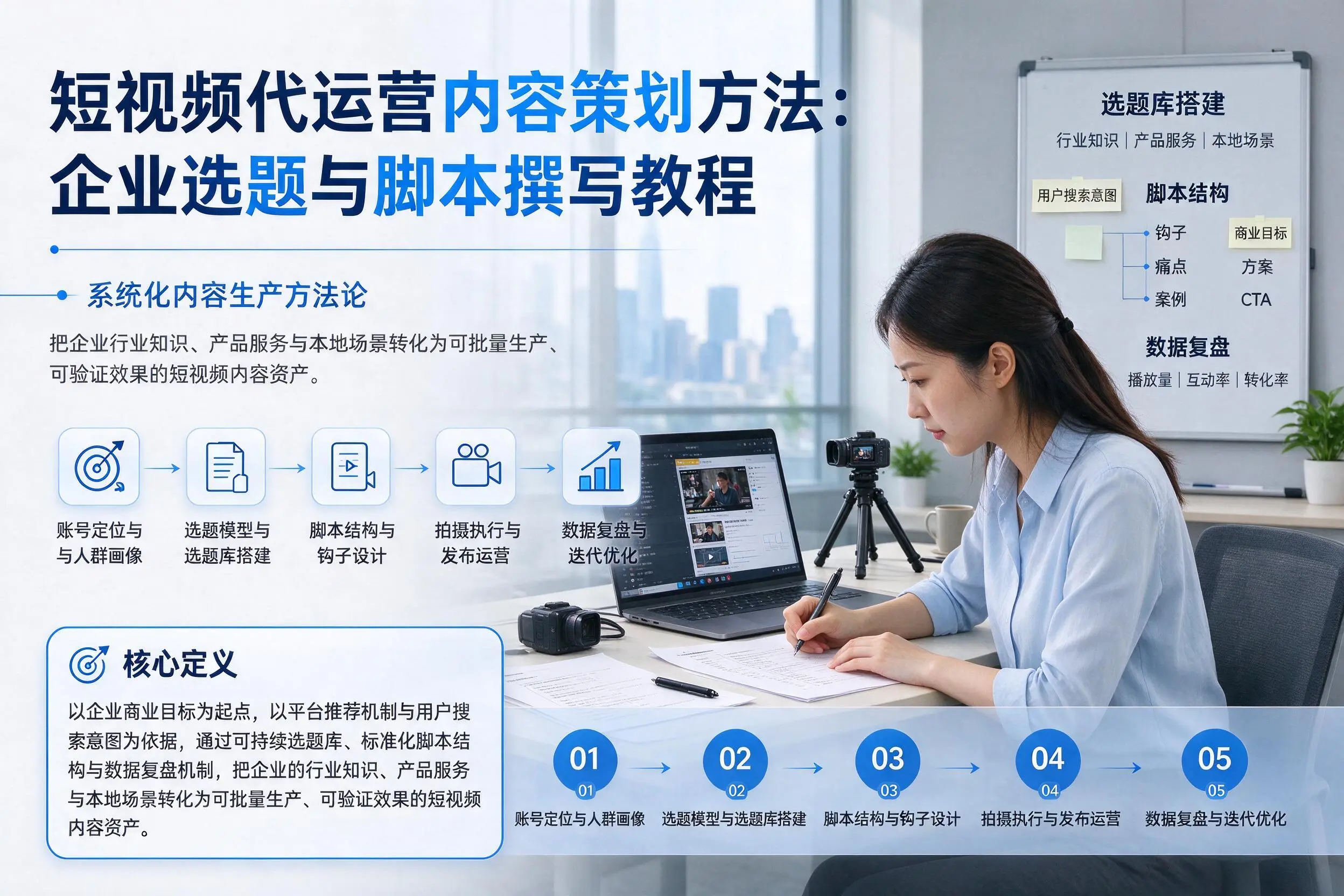 短视频代运营内容策划方法：黔西南企业选题与脚本撰写教程