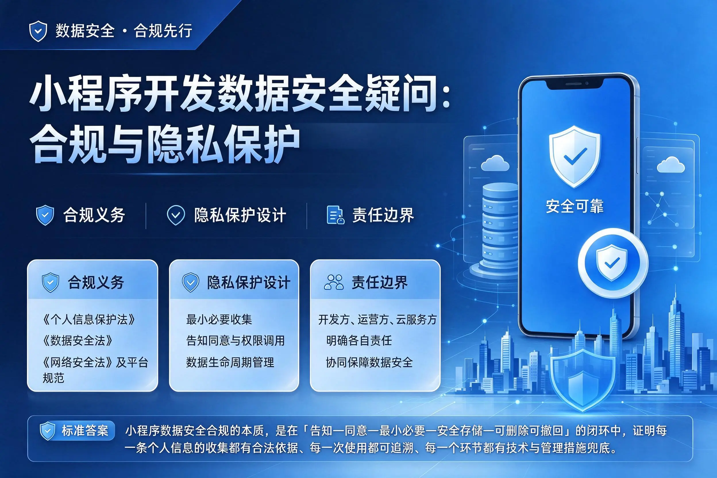 黔西南小程序开发数据安全疑问：合规与隐私保护