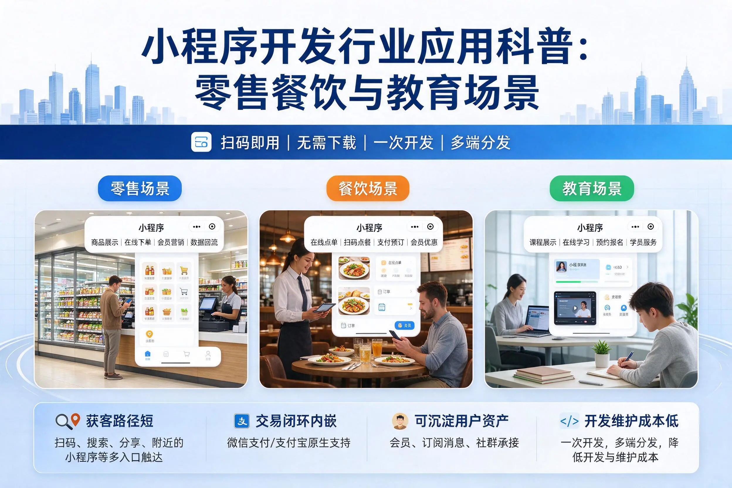 黔西南小程序开发行业应用科普:零售餐饮与教育场景