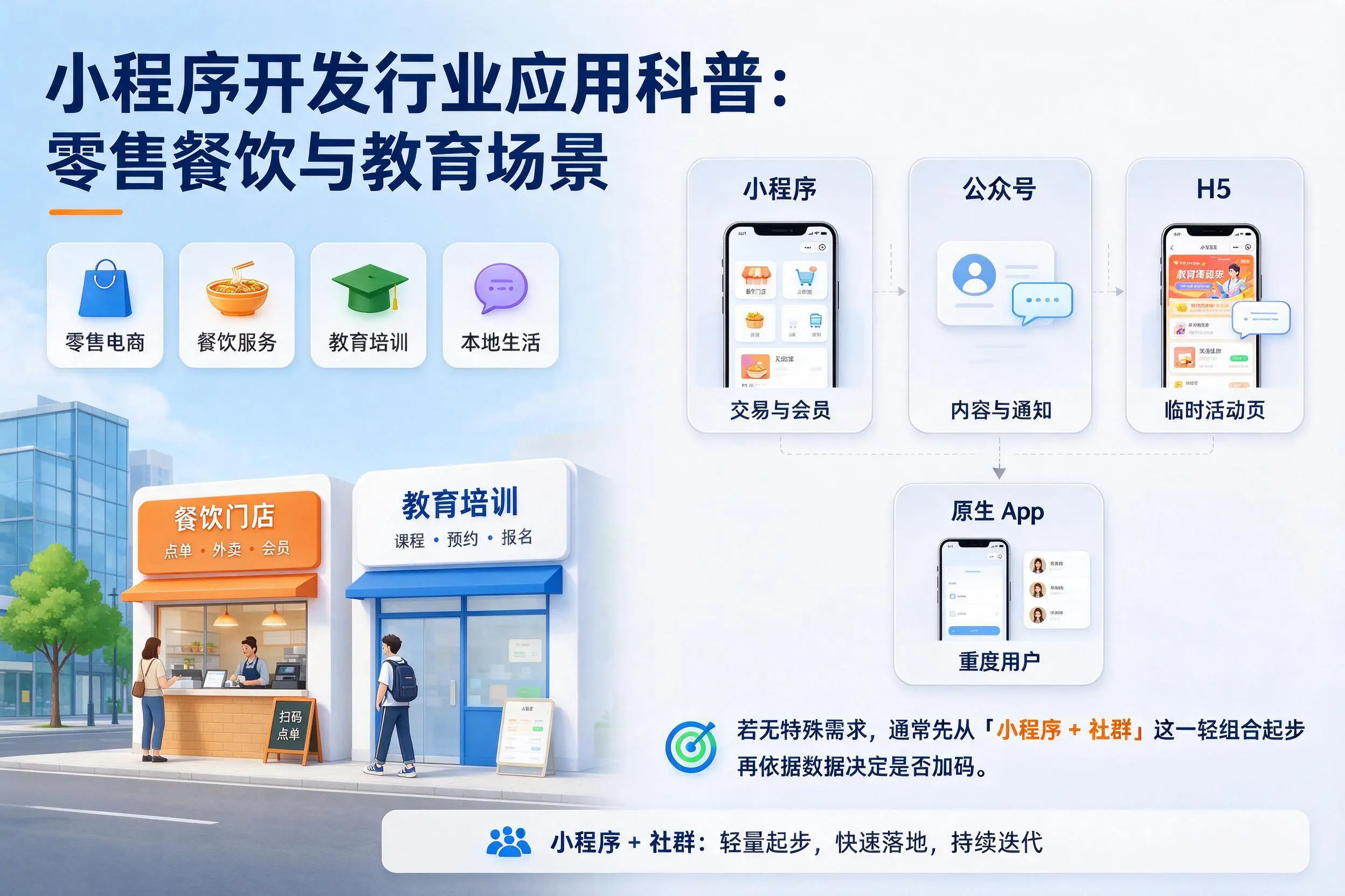 黔西南小程序开发行业应用科普:零售餐饮与教育场景