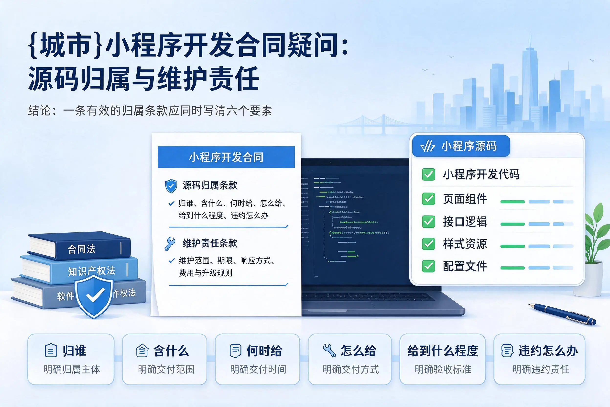 黔西南小程序开发合同疑问:源码归属与维护责任
