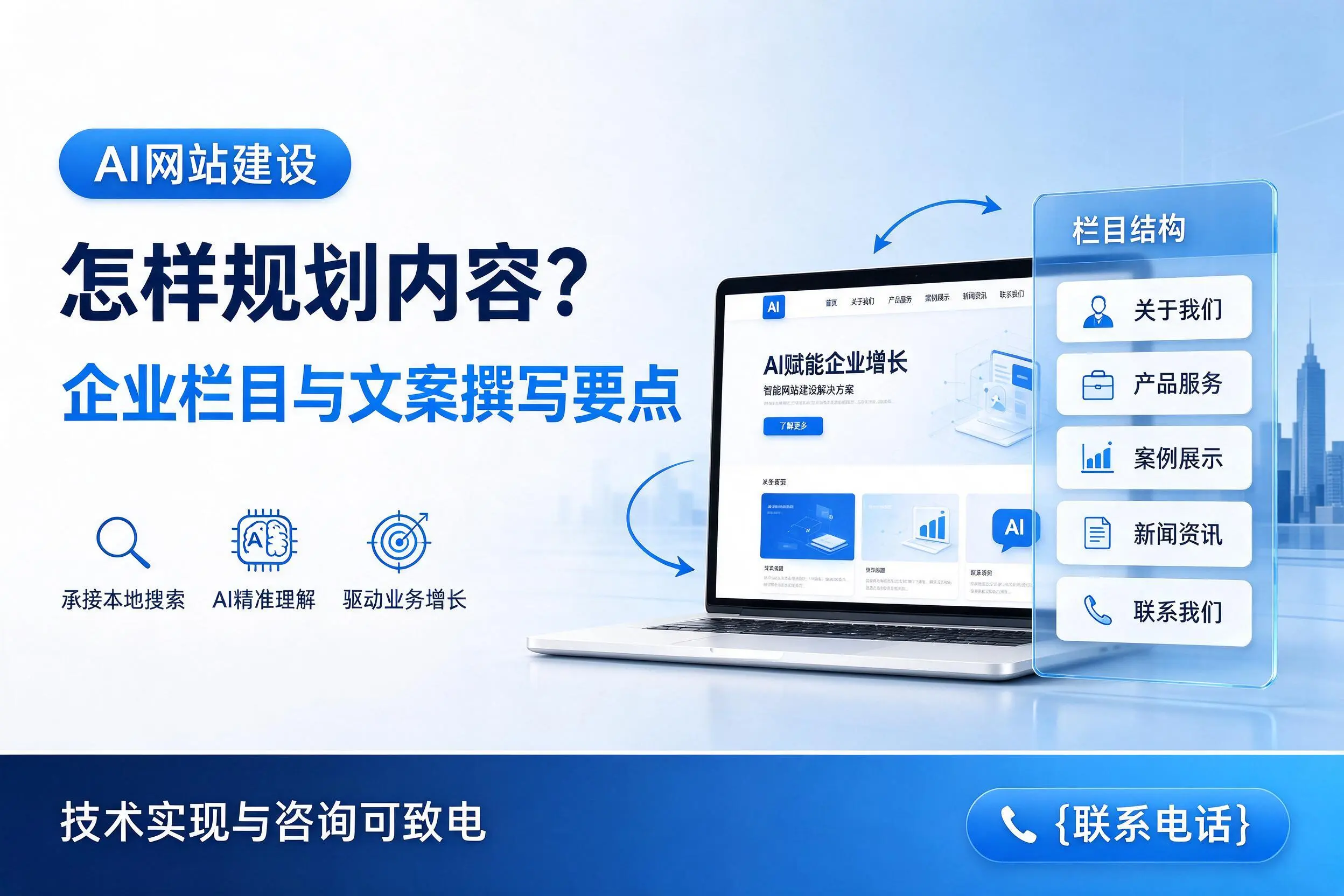 AI网站建设怎样规划内容？黔西南企业栏目与文案撰写要点