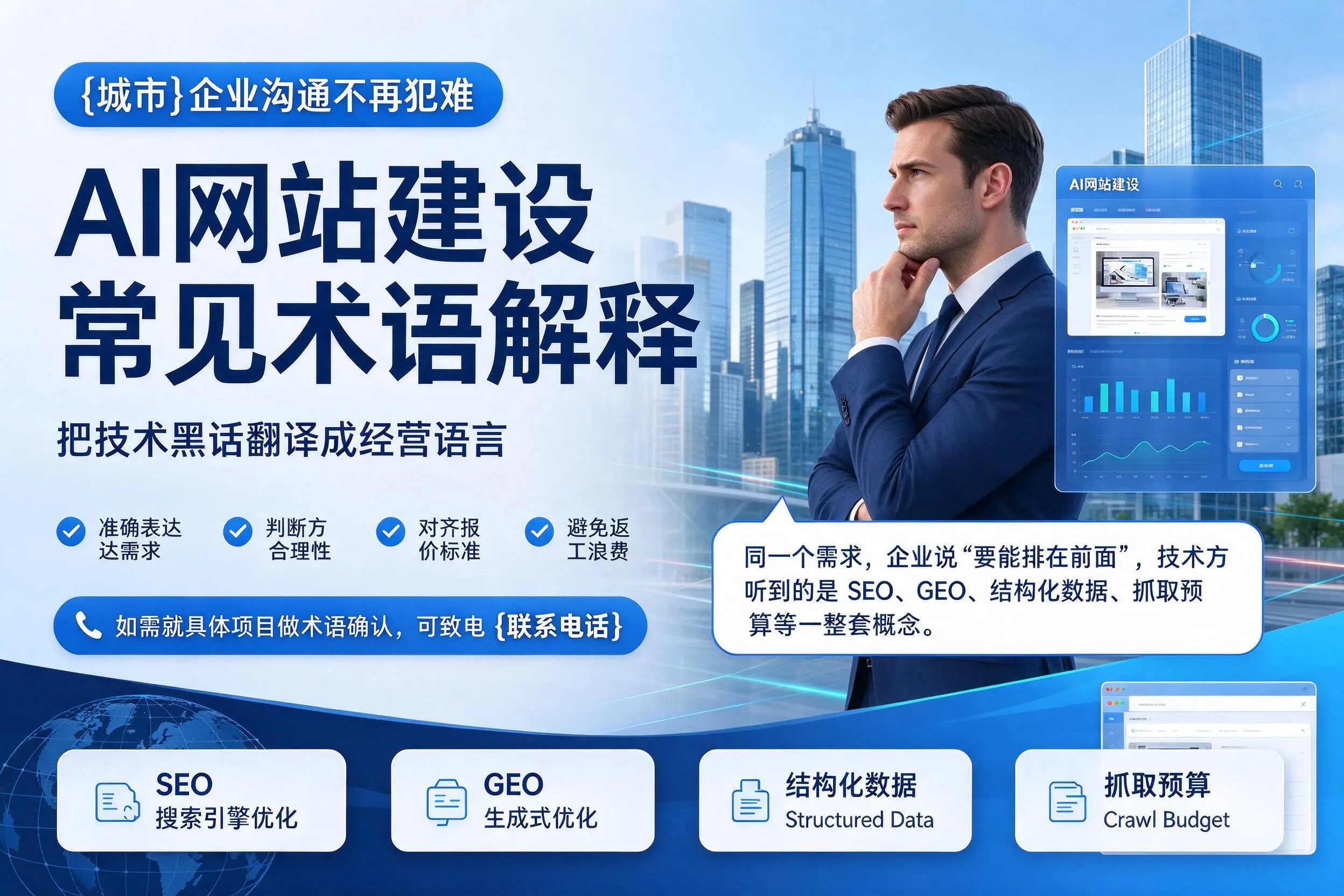 AI网站建设常见术语解释,黔西南企业沟通不再犯难