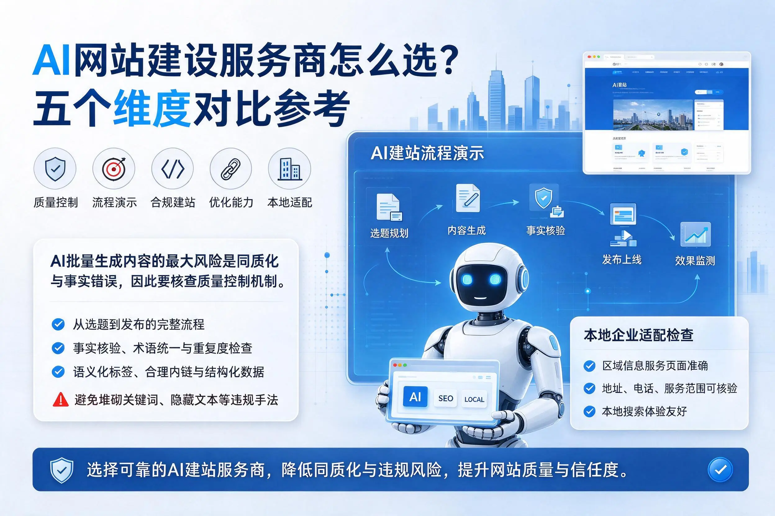 黔西南AI网站建设服务商怎么选?五个维度对比参考