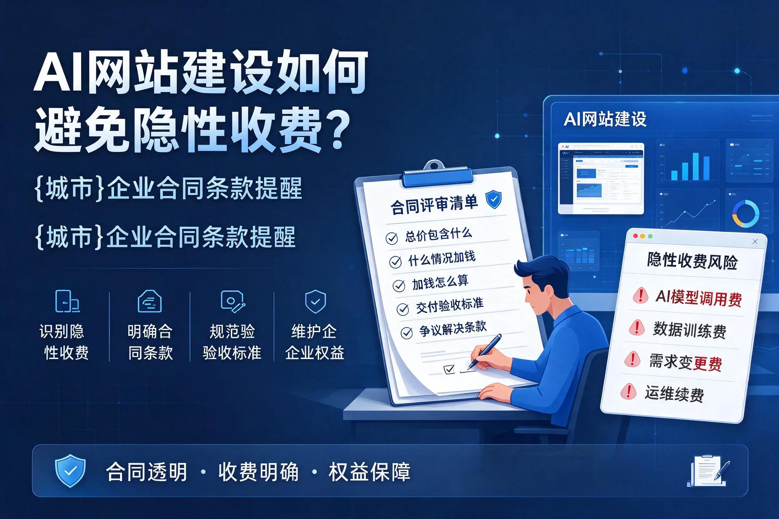 AI网站建设如何避免隐性收费？黔西南企业合同条款提醒