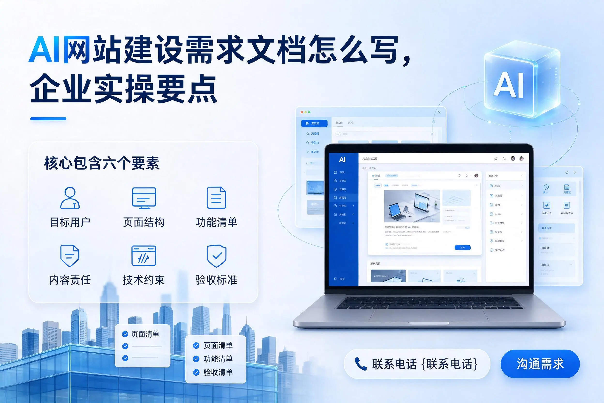 AI网站建设需求文档怎么写，黔西南企业实操要点